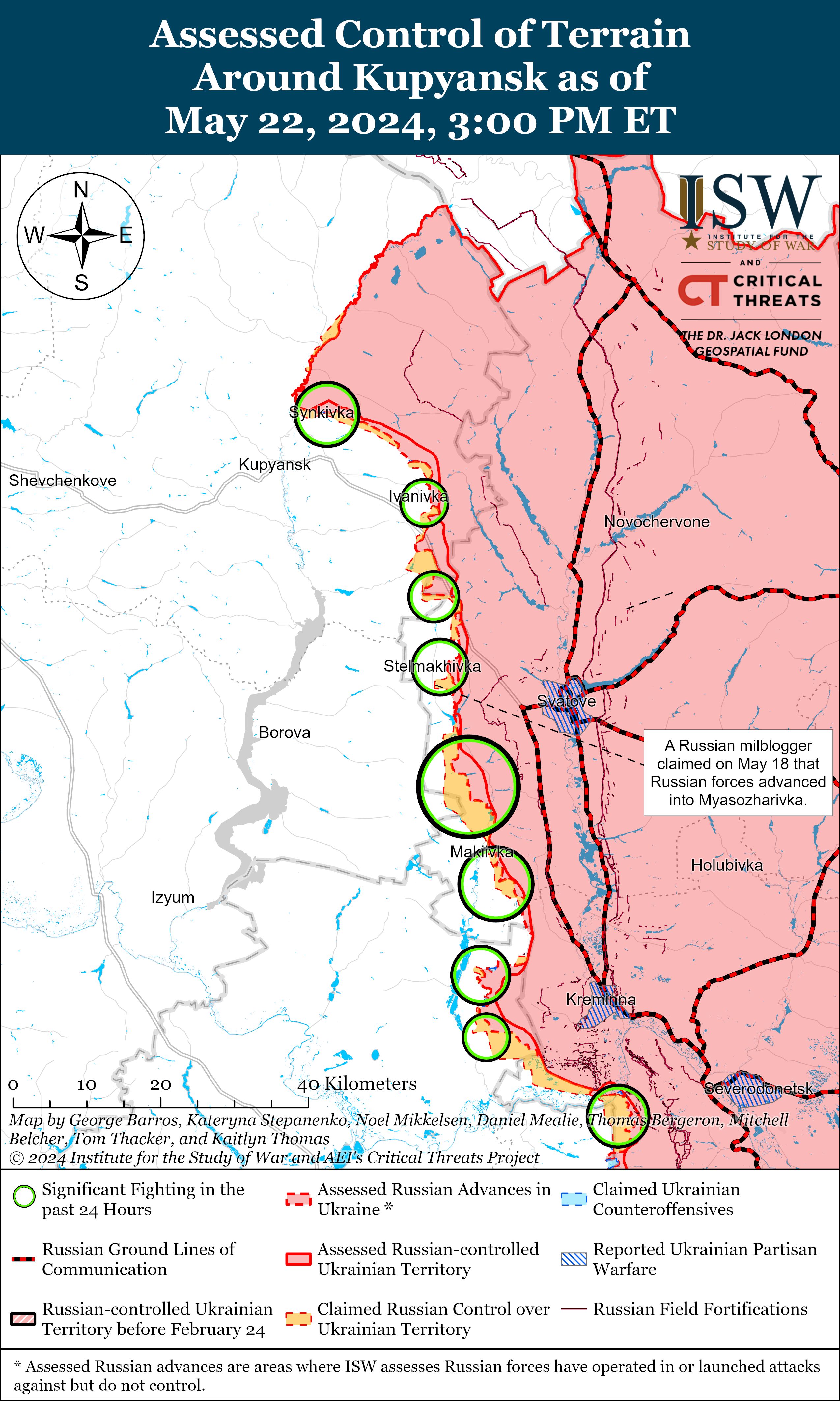 Ситуация в Волчанске динамичная, у ВСУ тоже есть продвижение: карты ISW